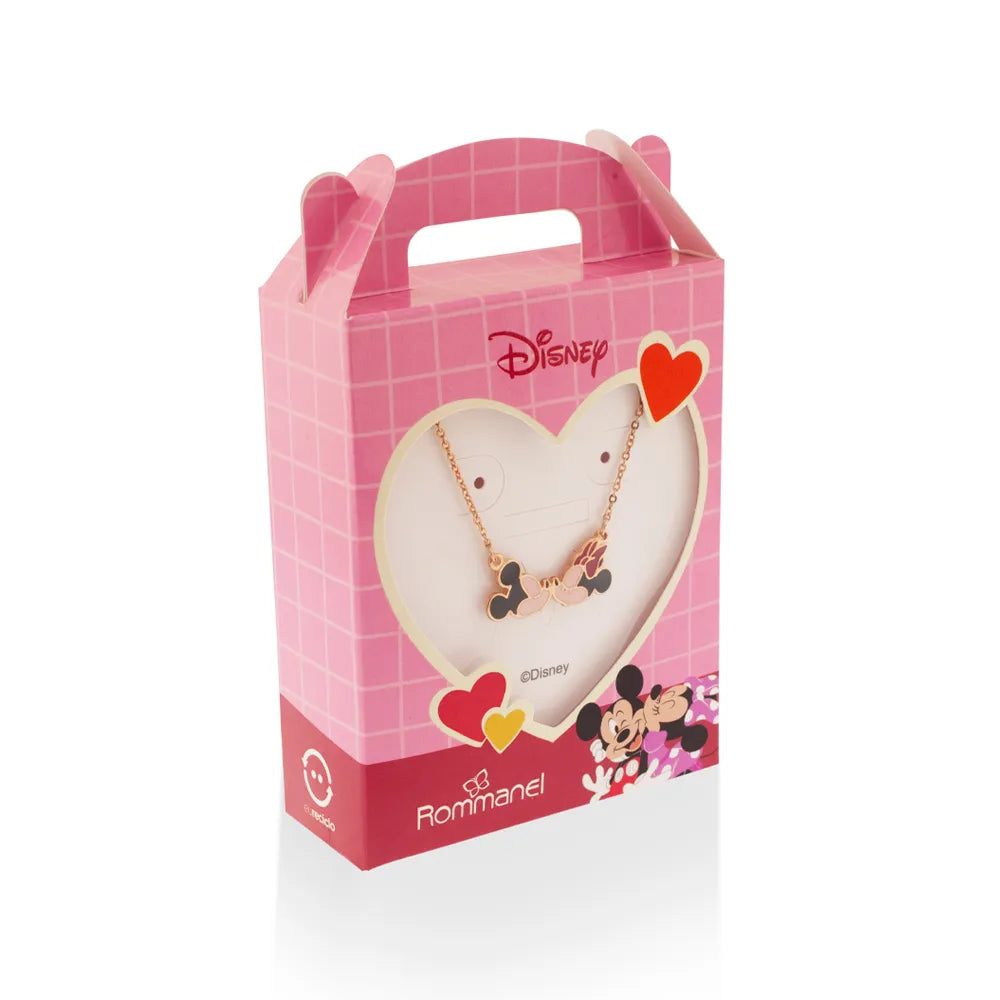 GARGANTILHA MICKEY E MINNIE BANHADA A OURO 18K COM APLICAÇÃO DE RESINA - TAM.50 5325255014