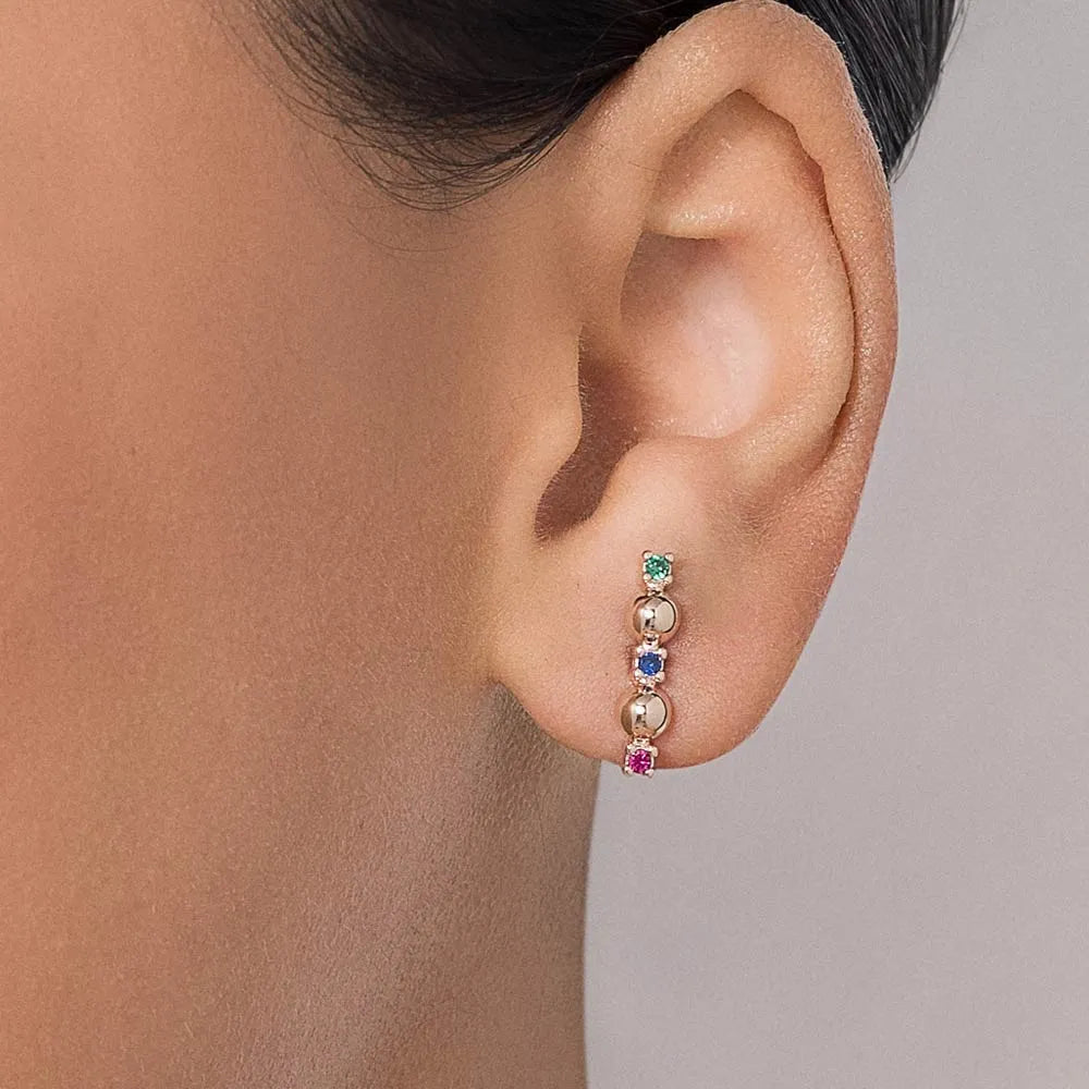 BRINCO BANHADO A OURO 18K COM ESFERAS E ZIRCÔNIAS - TAM.ÚNICO 5274420014