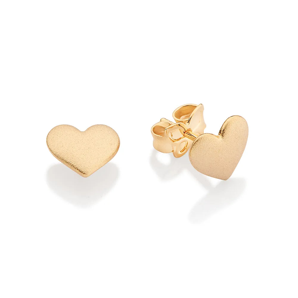 BRINCO CORAÇÃO ACETINADO BANHADO A OURO 18K - TAM.ÚNICO 5274430000