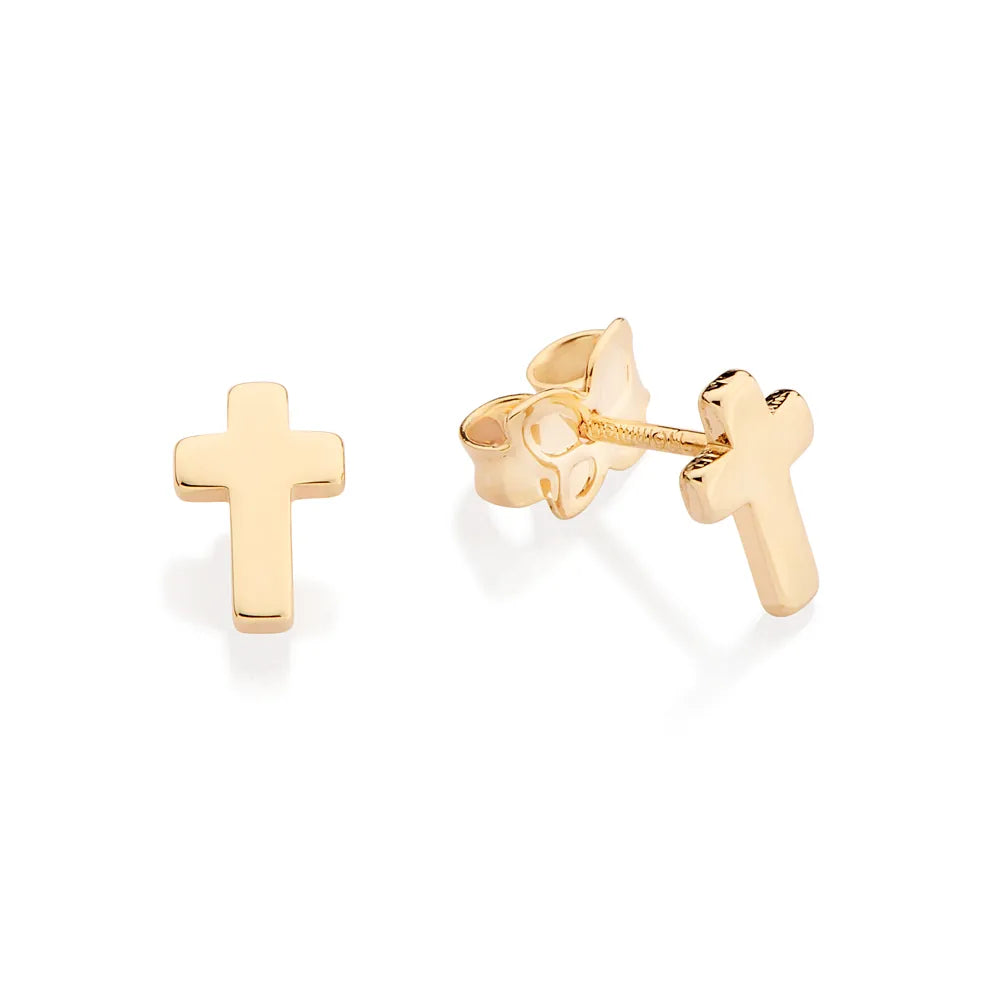 BRINCO CRUZ BANHADO A OURO 18K - TAM.ÚNICO 5274400000