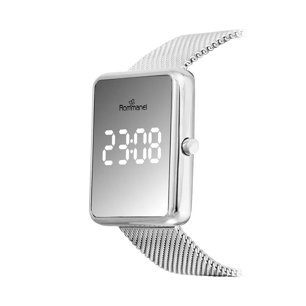 RELÓGIO DIGITAL LED PRATA - TAM.24 6500022400