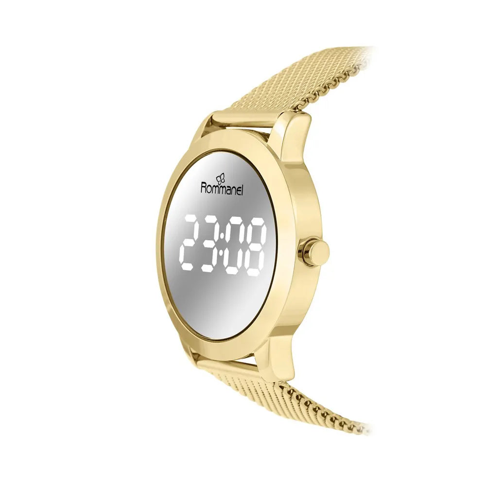 RELÓGIO DIGITAL LED DOURADO - TAM.24 6500122400