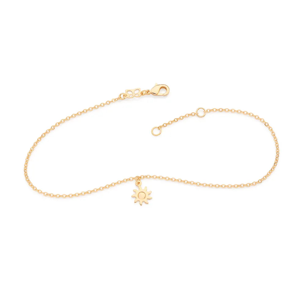TORNOZELEIRA COM SOL BANHADA A OURO 18K - TAM.25 5521072500