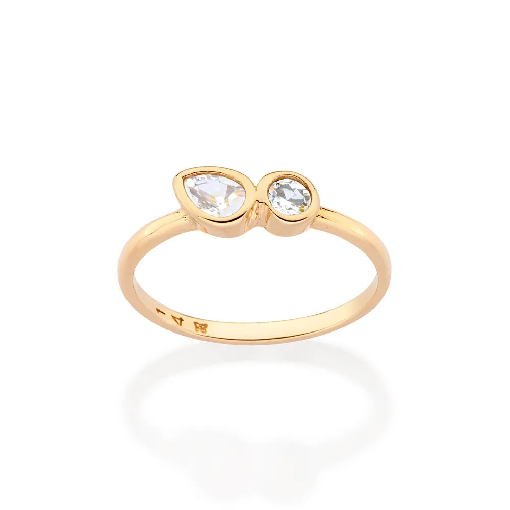 ANEL SKINNY BANHADO A OURO 18K COM ZIRCÔNIAS 5135281406