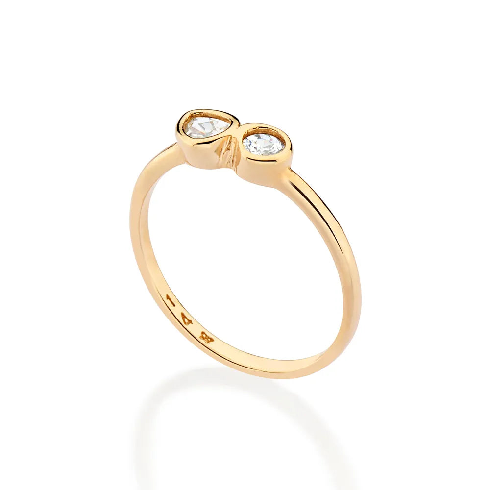 ANEL SKINNY BANHADO A OURO 18K COM ZIRCÔNIAS 5135281406