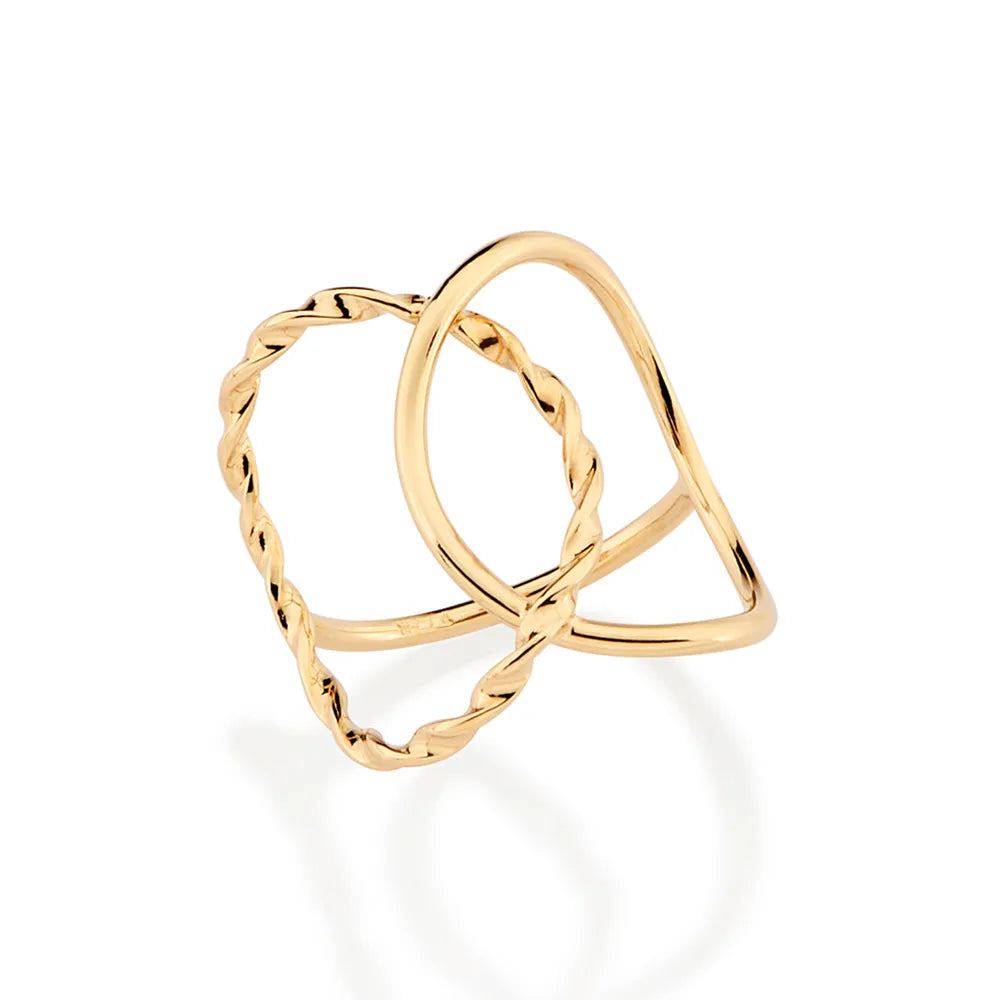 MAXI ANEL CÍRCULOS VAZADOS BANHADO A OURO 18K 5135311400
