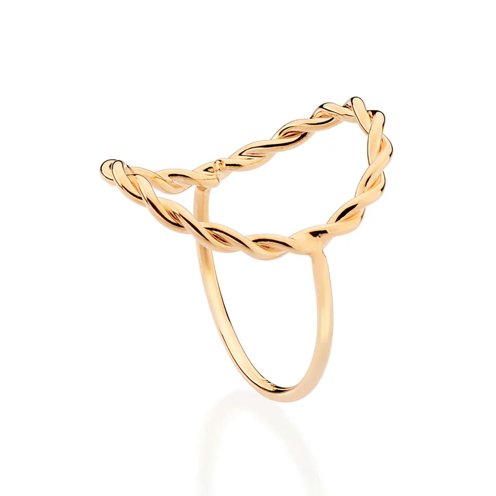 ANEL SKINNY TORCIDO BANHADO A OURO 18K 5135261400