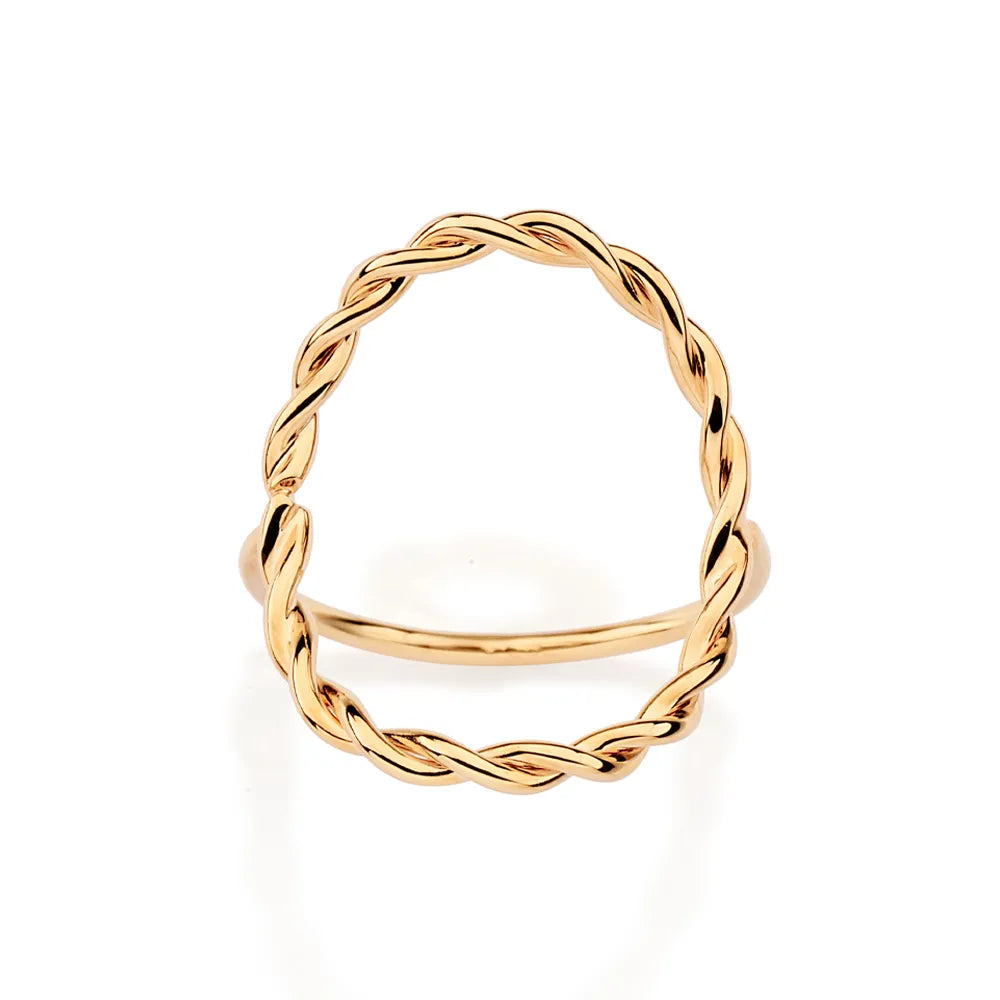 ANEL SKINNY TORCIDO BANHADO A OURO 18K 5135261400