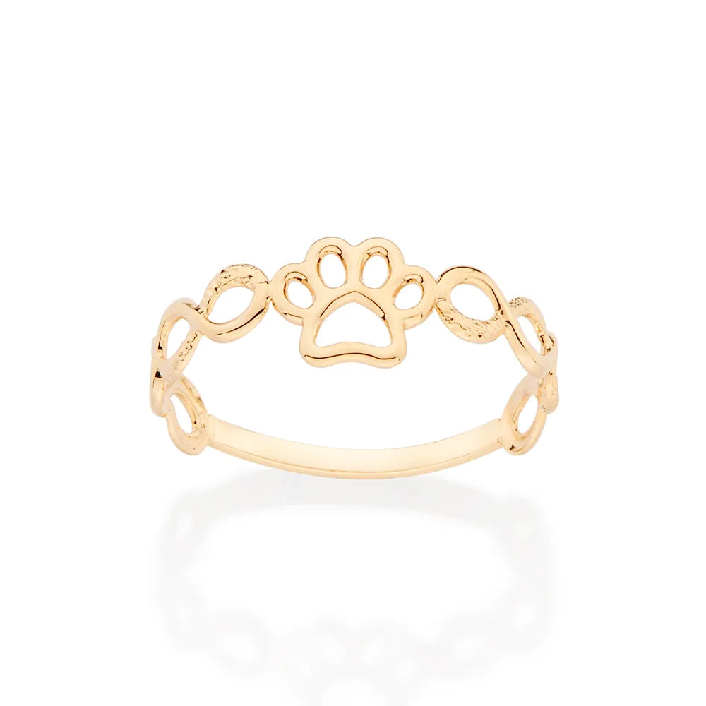 ANEL PET INFINITO BANHADO A OURO 18K 5134311200