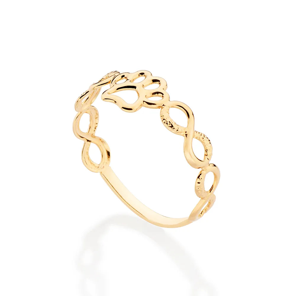 ANEL PET INFINITO BANHADO A OURO 18K 5134311200