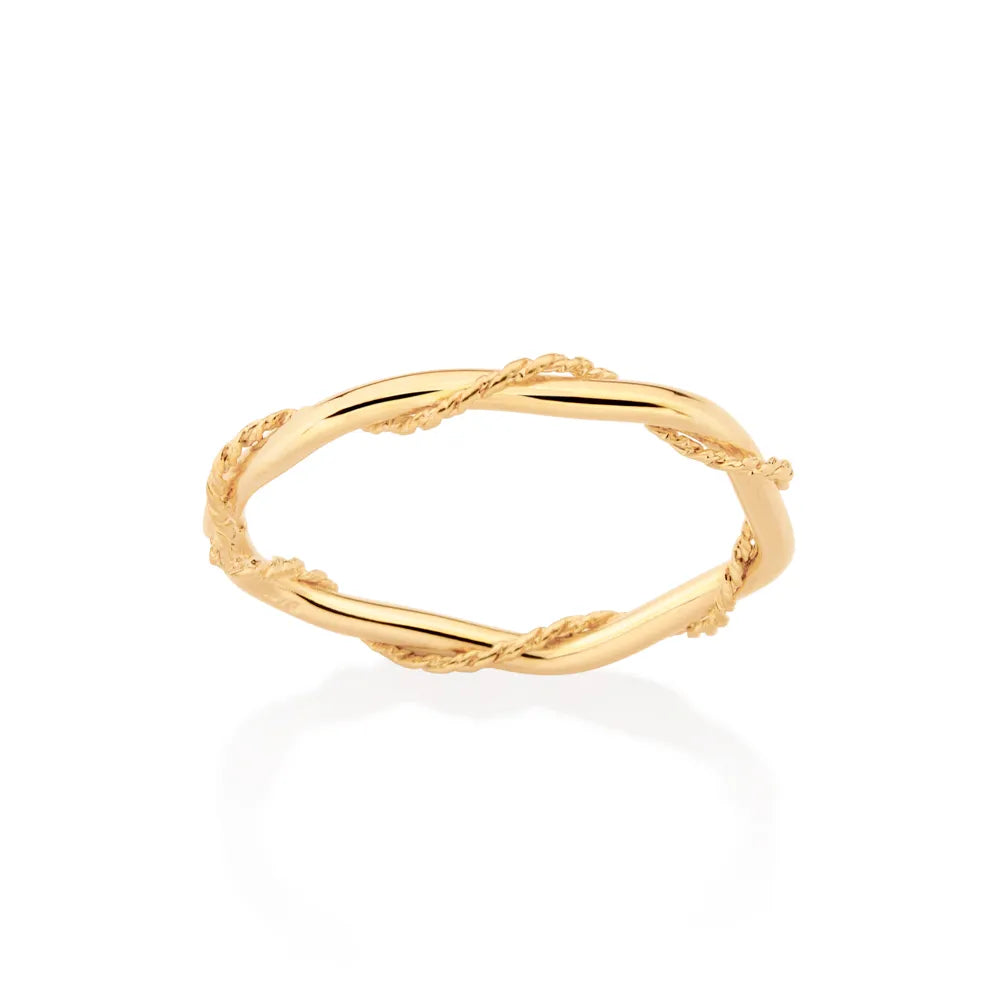 ANEL SKINNY COM ARO TORCIDO BANHADO A OURO 18K 5133571200