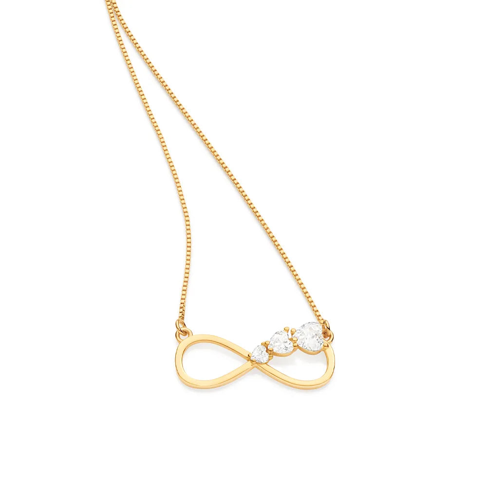 GARGANTILHA INFINITO BANHADA A OURO 18K COM ZIRCÔNIAS - TAM.50 5324355006