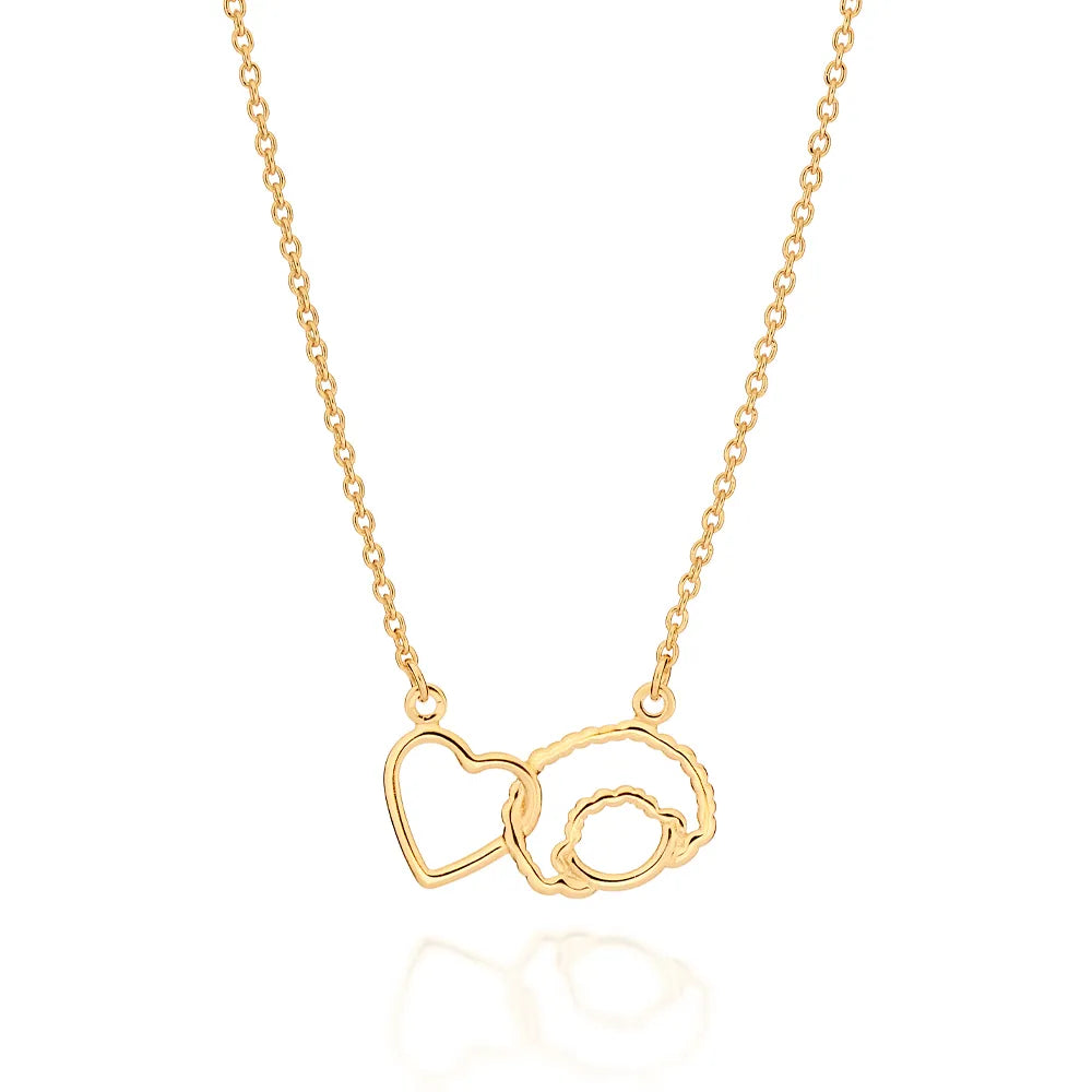 GARGANTILHA AMOR CONECTADO BANHADA A OURO 18K - TAM.50 5324335000