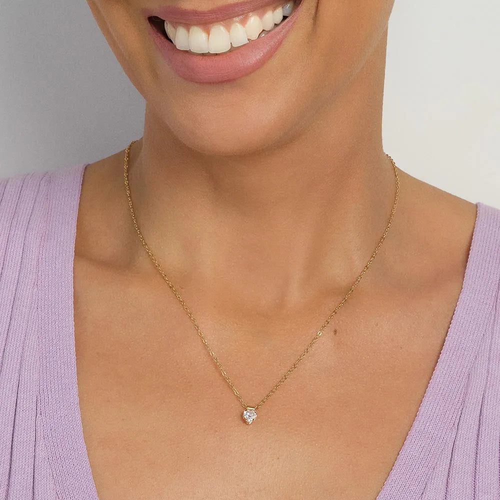 GARGANTILHA CORAÇÃO BANHADA A OURO 18K COM ZIRCÔNIA - TAM.50 5324285006