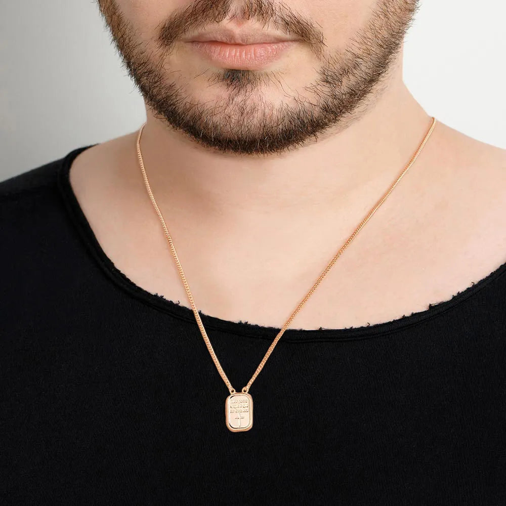 ESCAPULÁRIO TUDO POSSO NAQUELE QUE ME FORTALECE BANHADO A OURO 18K - TAM.68 5321976800