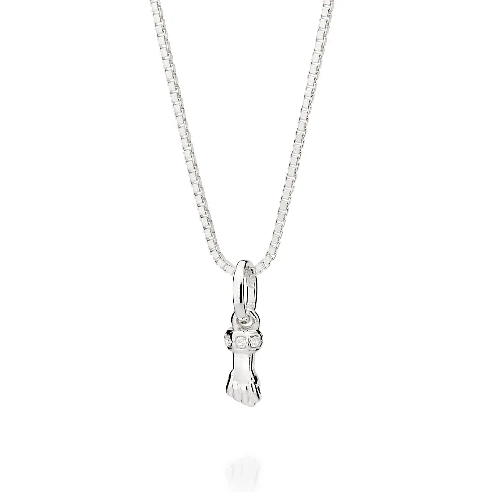 PINGENTE FIGA DE PRATA 925 COM ZIRCÔNIAS - TAM.ÚNICO 8401160006