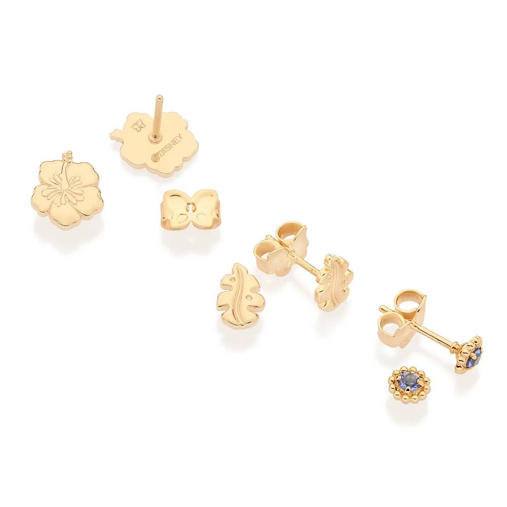 KIT BRINCO TIRO HAVAIANO BANHADO A OURO 18K COM ZIRCÔNIAS - TAM.ÚNICO 5273450002