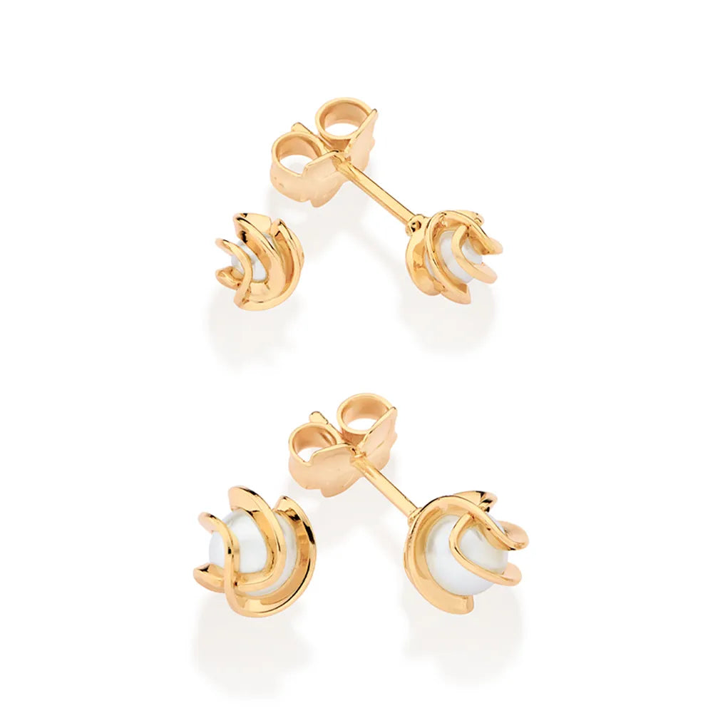 KIT BRINCO BANHADO A OURO 18K COM PÉROLAS SINTÉTICAS - TAM.ÚNICO 5273890026