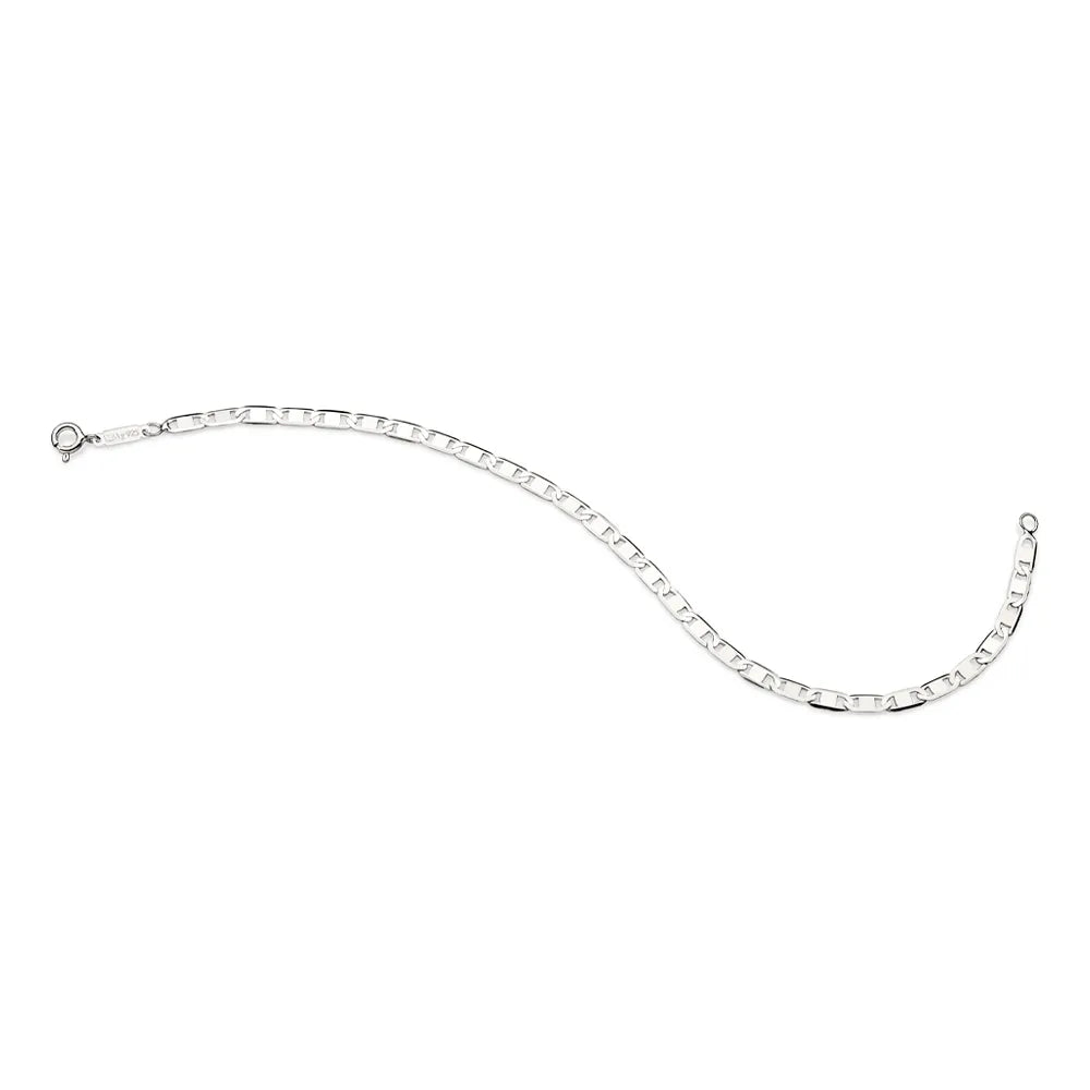 PULSEIRA ELO PIASTRINE DE PRATA 925 - TAM.21 8500542100