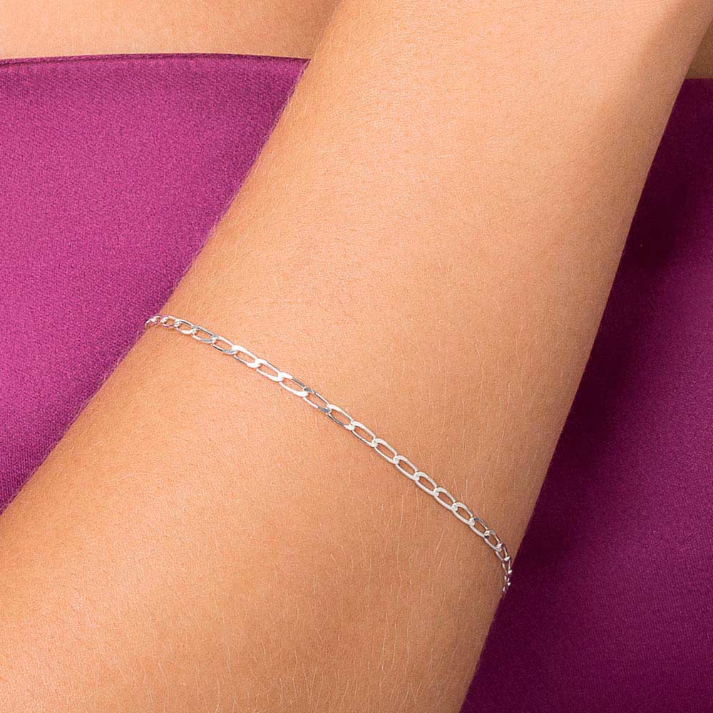 PULSEIRA ELO GROUMET DE PRATA 925 - TAM.21 8500632100
