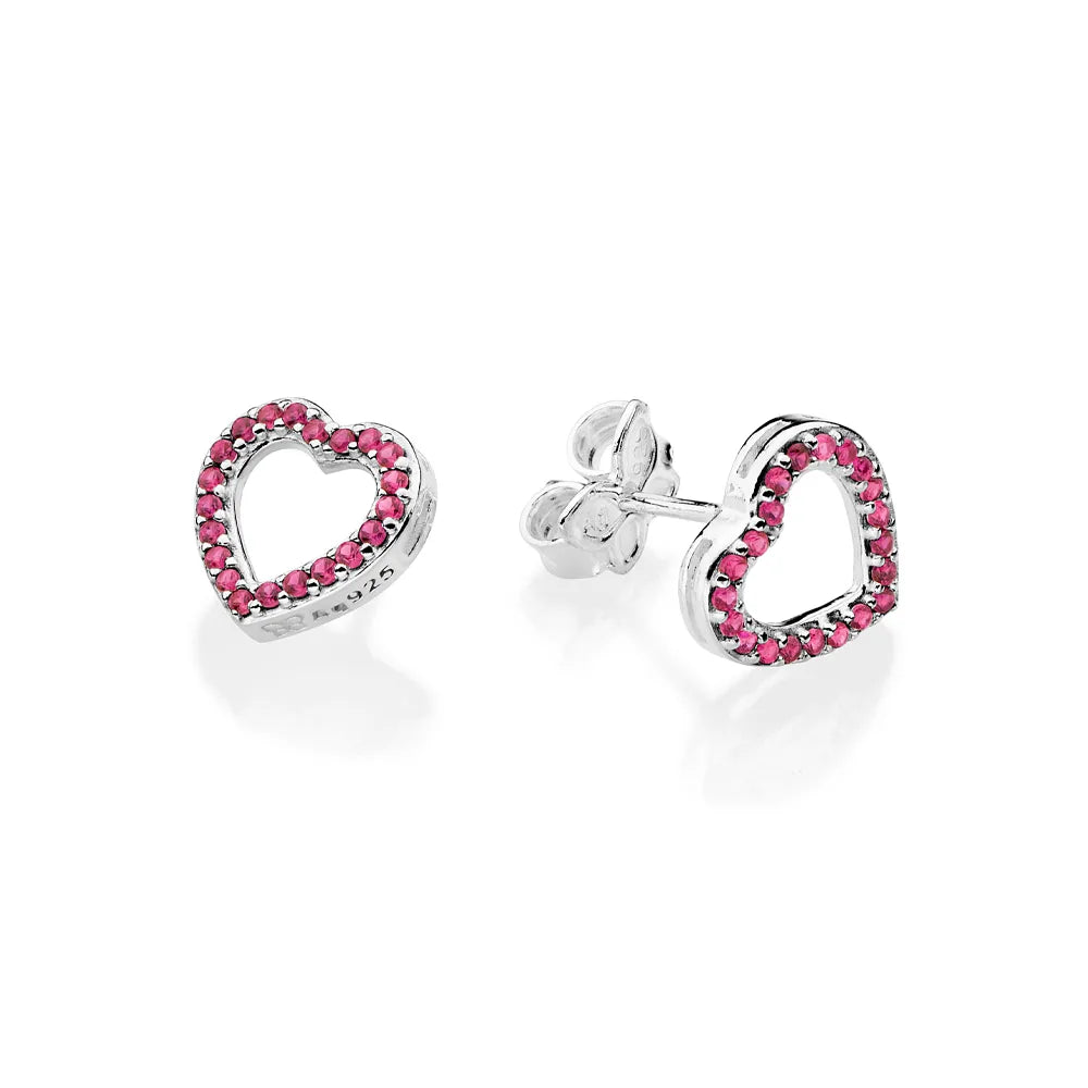 BRINCO CORAÇÃO DE PRATA 925 COM ZIRCÔNIAS - TAM.ÚNICO 8202470037