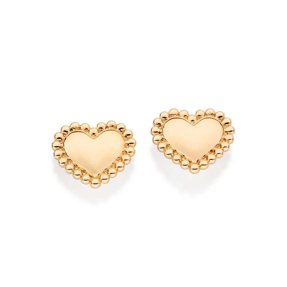 BRINCO CORAÇÃO COM ESFERAS BANHADO A OURO 18K - TAM.ÚNICO 5274750000