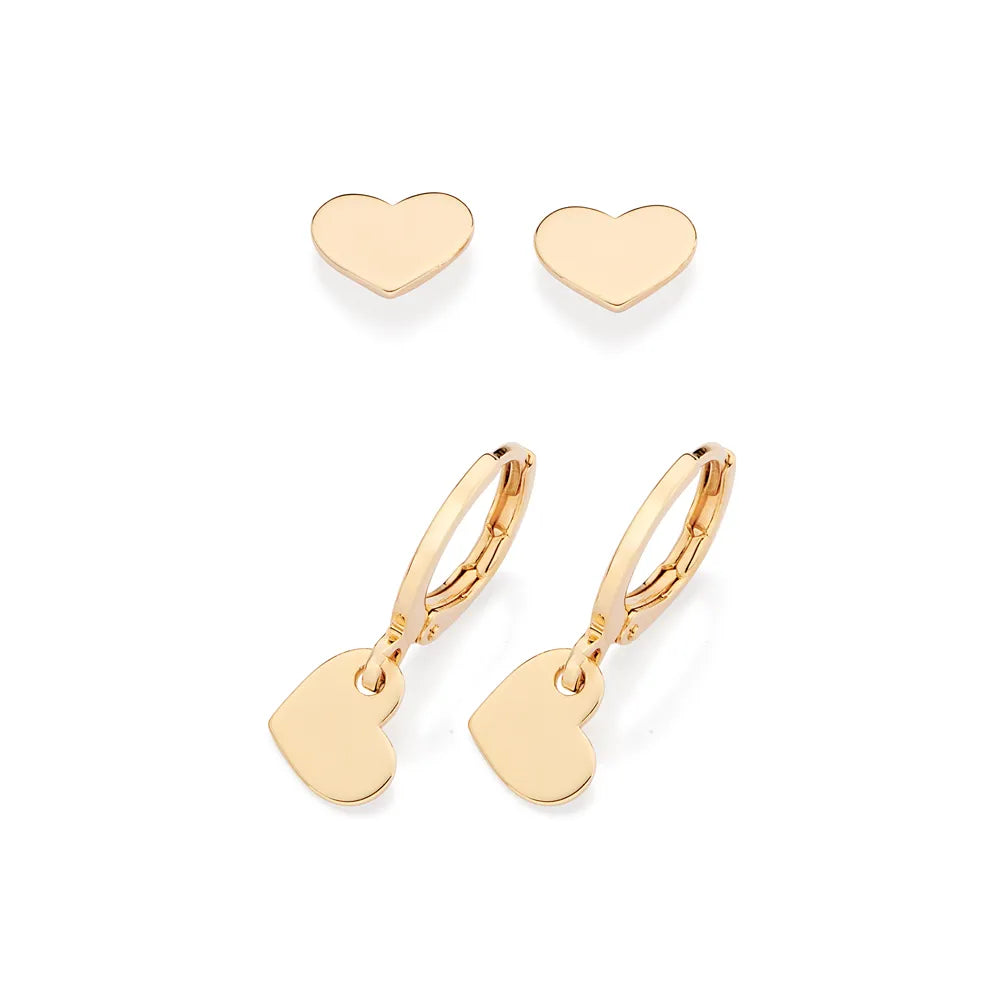 KIT BRINCO CORAÇÃO BANHADO A OURO 18K - TAM.ÚNICO 5274620000